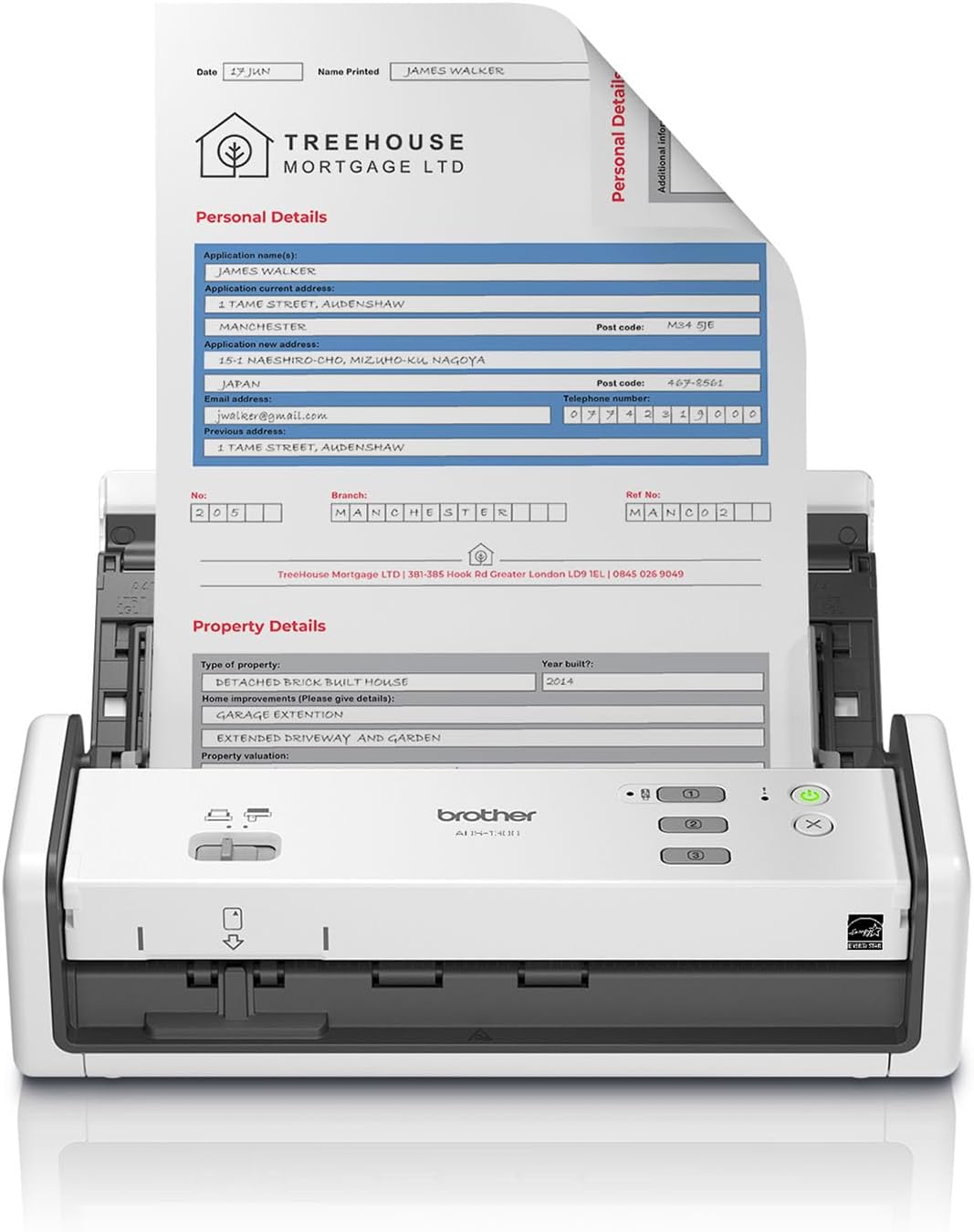 Máy Scan Brother ADS-1300 (A4/A5/ Đảo mặt/ USB)
