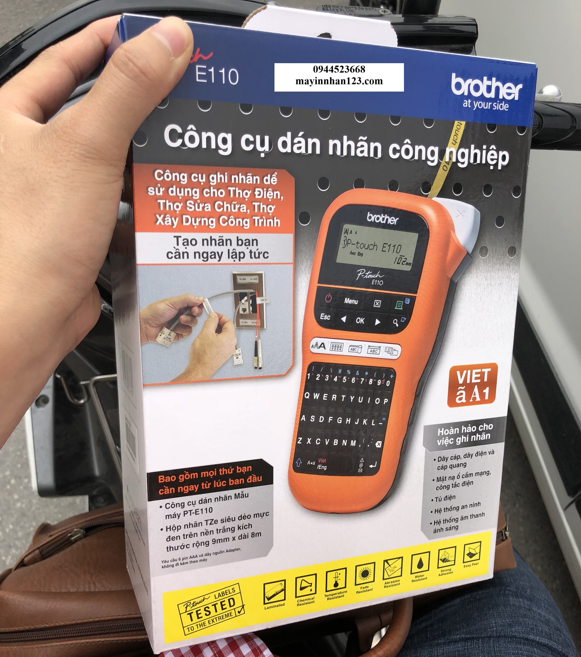 Máy in nhãn Brother PT-E110 hàng chính hãng